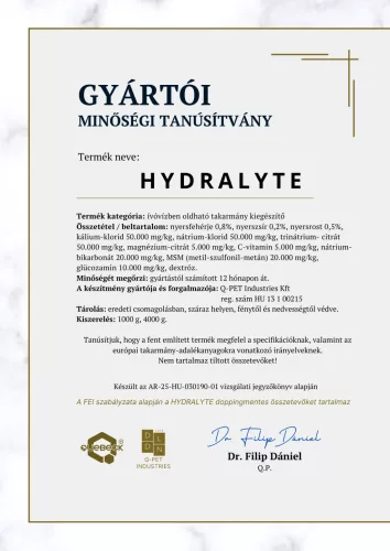 HYDRALYTE – elektrolit és hidratálás, 4000 gramm - lovaknak