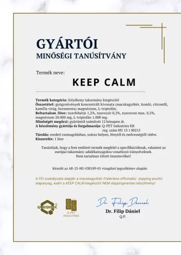 KEEP CALM – idegrendszeri egyensúly, 1000 ml - lovaknak